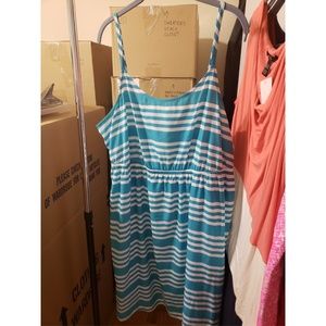 Blue Stripe Slip Dress